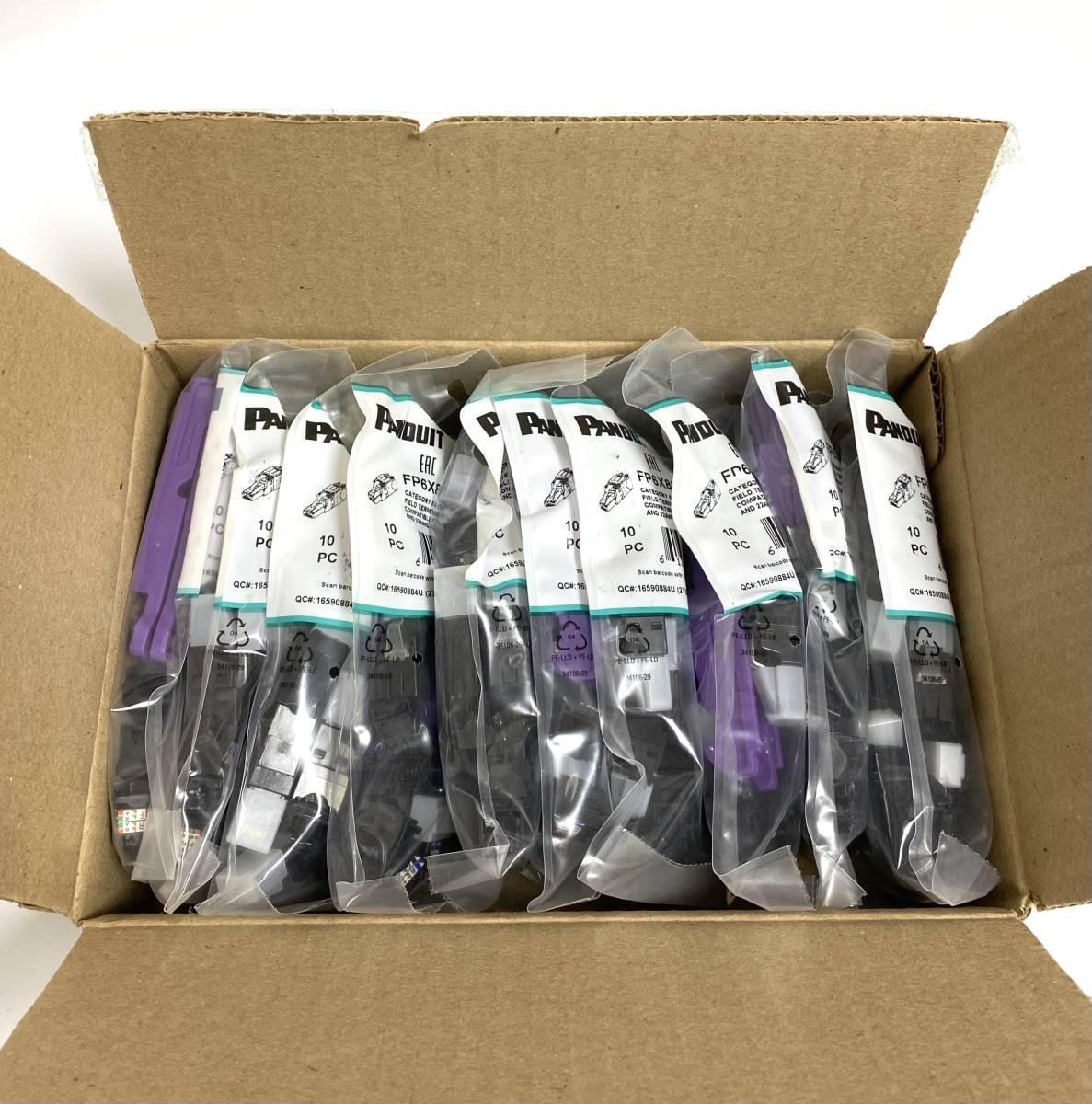 ★100個入り/新品/未開封★ PAUDUIT LANケーブル コネクタ FP6X88MTG-X モジュラープラグ ビューティ パンドウイット I230608