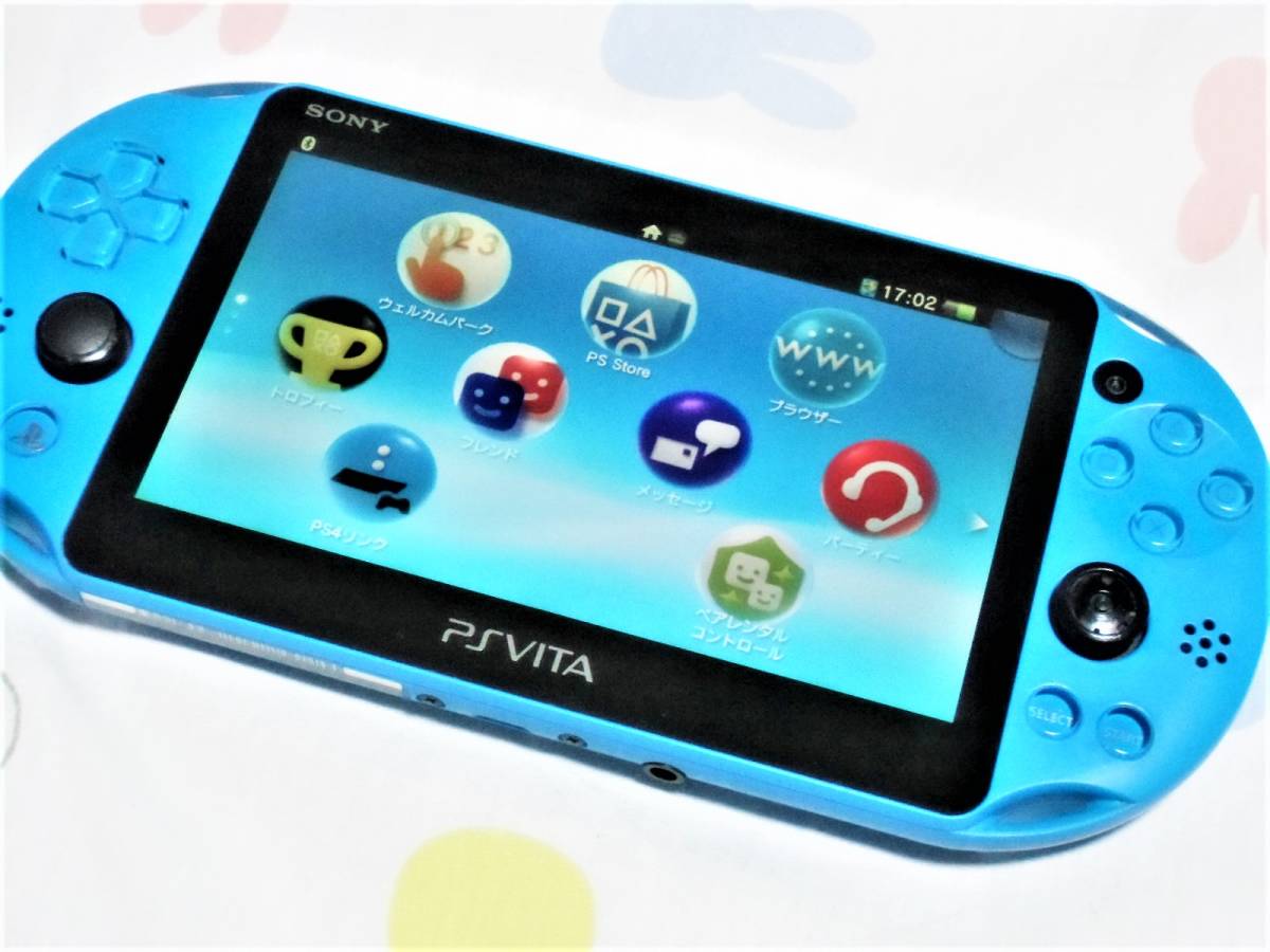 PS Vita本体 アクア ブルー PCH2000 マインクラフトソフト付の入札履歴 
