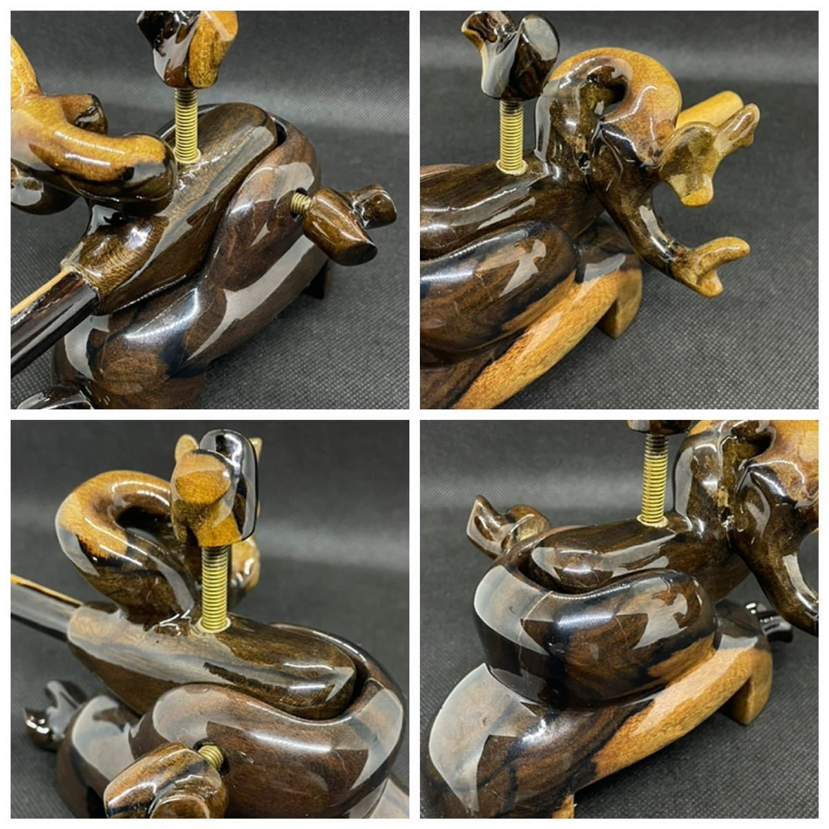 ☆シャム柿☆ 超希少 銘木 新品 特選品 大型大砲万力 天然木目 