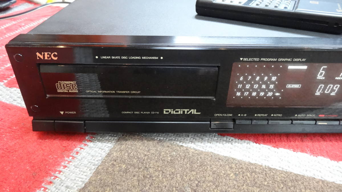 NEC CDプレーヤー CDデッキ CD-710 現状品 リモコン付の入札履歴 