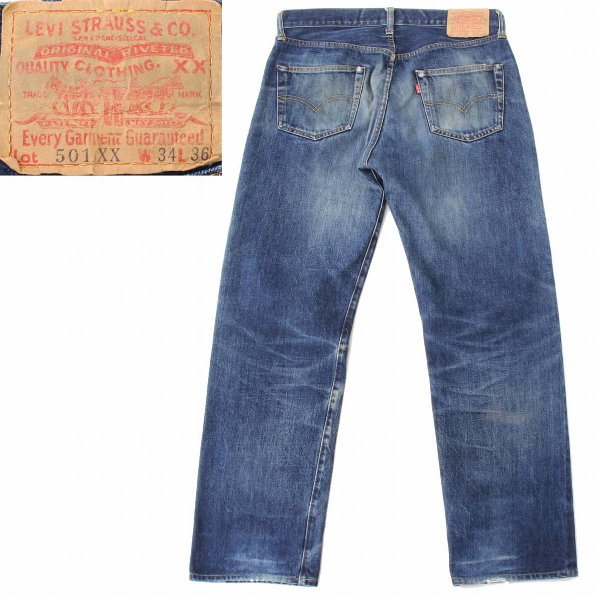 32704)米国製ヴィンテージ復刻LEVISリーバイス55年501XX 501-0003 