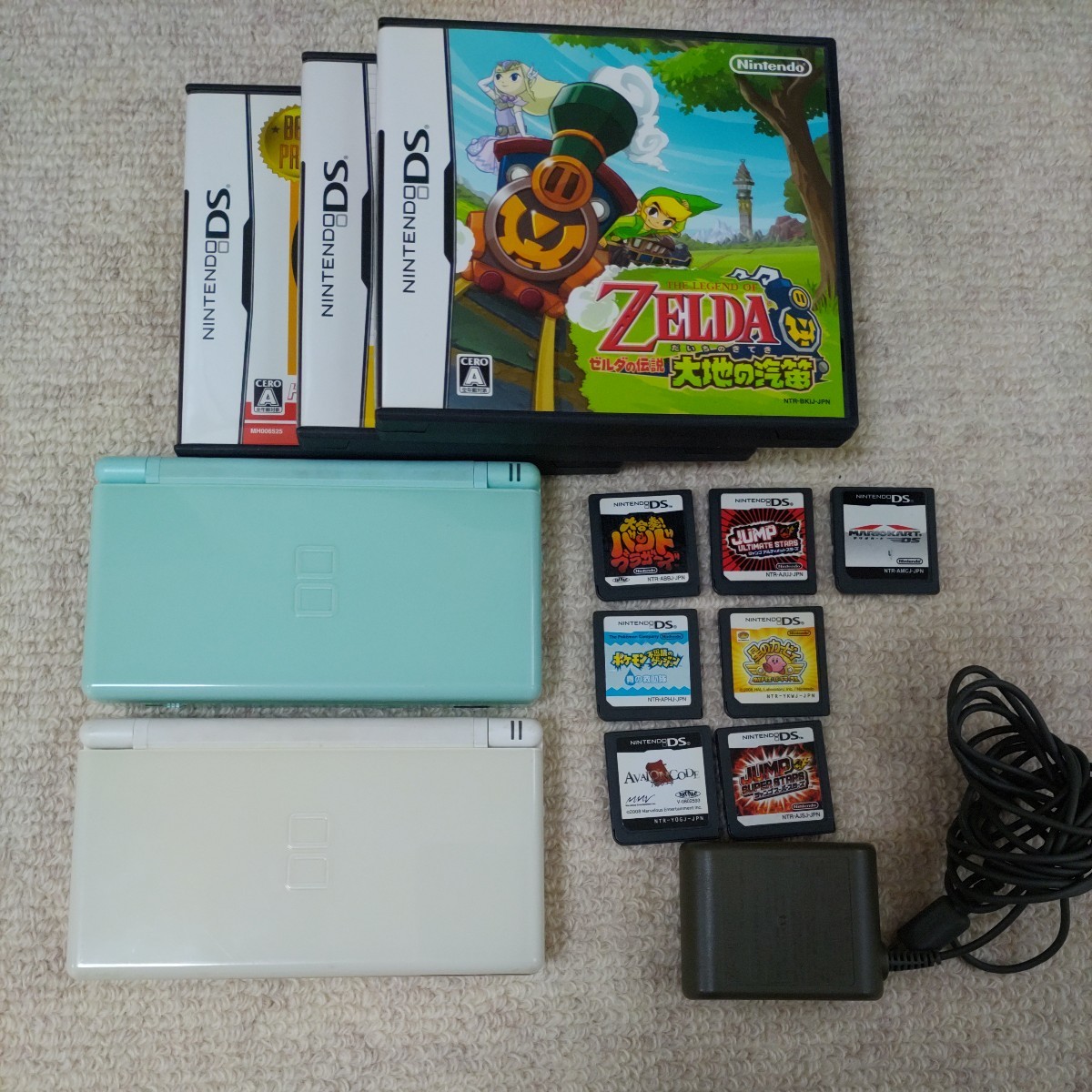 ニンテンドーDS 2台 ソフト10枚 ポケモン マリオカート ゼルダ  