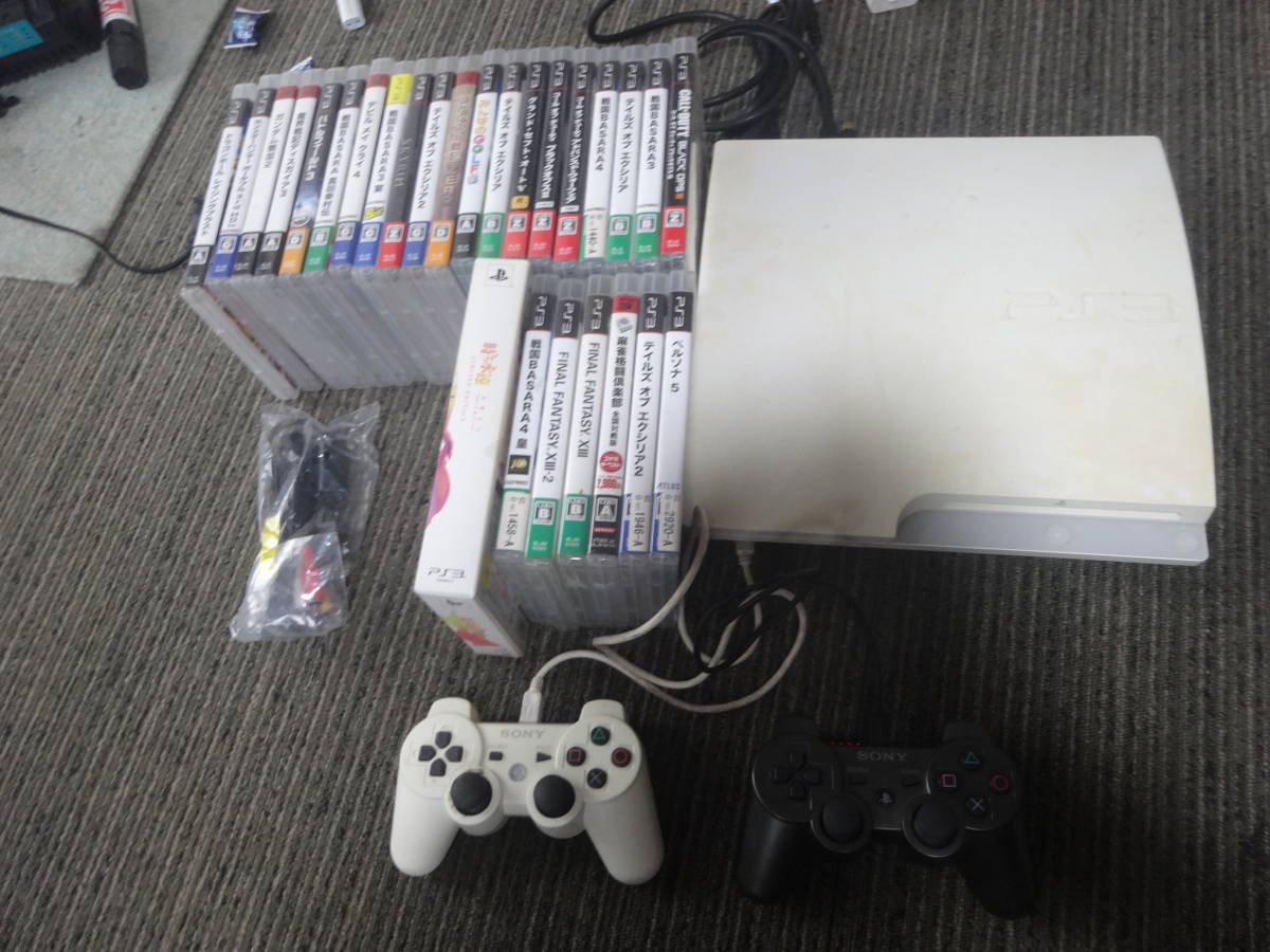 SONY ソニー CECH-3000A 本体 PS3 プレステ3 ソフト27本読み込みOK