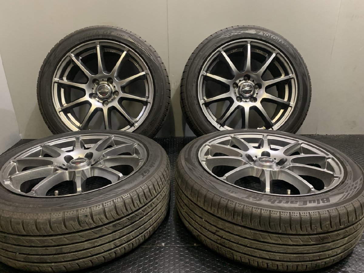 【YOKOHAMA BluEarth-GT 205/50R17】夏タイヤ【A-TECH SCHNEIDER 17インチ 7J5HPCD114.3+38】バリ溝 リーフ ラフェスタ セレナ等　(TC785) クレジットカード QR決済可能 YOKOHAMA BluEarth-GT 205/50R17】夏タイヤ【A-TECH SCHNEIDER 17