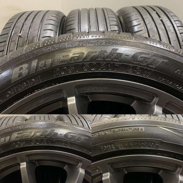 【YOKOHAMA BluEarth-GT 205/50R17】夏タイヤ【A-TECH SCHNEIDER 17インチ 7J5HPCD114.3+38】バリ溝 リーフ ラフェスタ セレナ等　(TC785) クレジットカード QR決済可能 YOKOHAMA BluEarth-GT 205/50R17】夏タイヤ【A-TECH SCHNEIDER 17