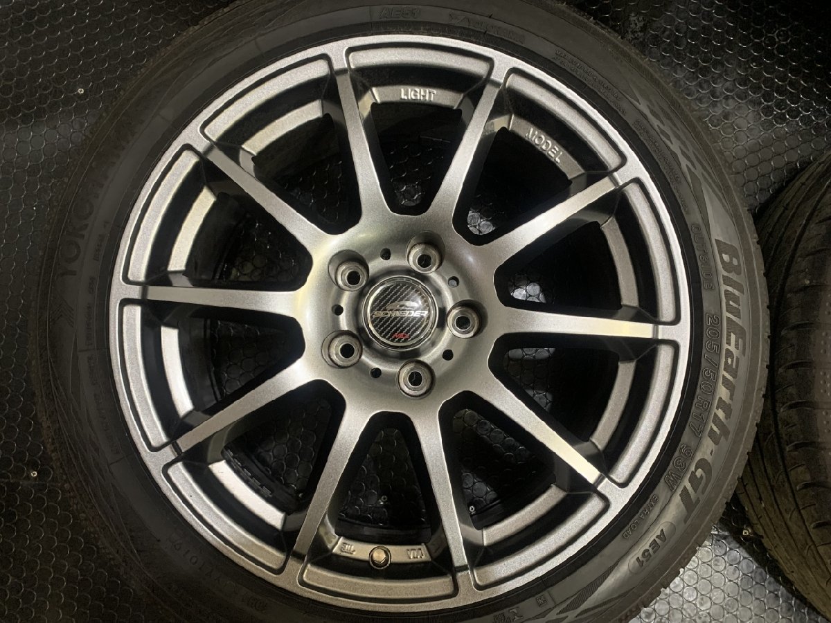 【YOKOHAMA BluEarth-GT 205/50R17】夏タイヤ【A-TECH SCHNEIDER 17インチ 7J5HPCD114.3+38】バリ溝 リーフ ラフェスタ セレナ等　(TC785) クレジットカード QR決済可能 YOKOHAMA BluEarth-GT 205/50R17】夏タイヤ【A-TECH SCHNEIDER 17
