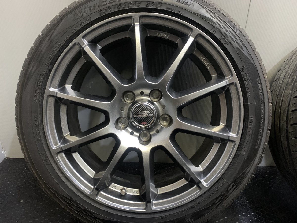 【YOKOHAMA BluEarth-GT 205/50R17】夏タイヤ【A-TECH SCHNEIDER 17インチ 7J5HPCD114.3+38】バリ溝 リーフ ラフェスタ セレナ等　(TC785) クレジットカード QR決済可能 YOKOHAMA BluEarth-GT 205/50R17】夏タイヤ【A-TECH SCHNEIDER 17