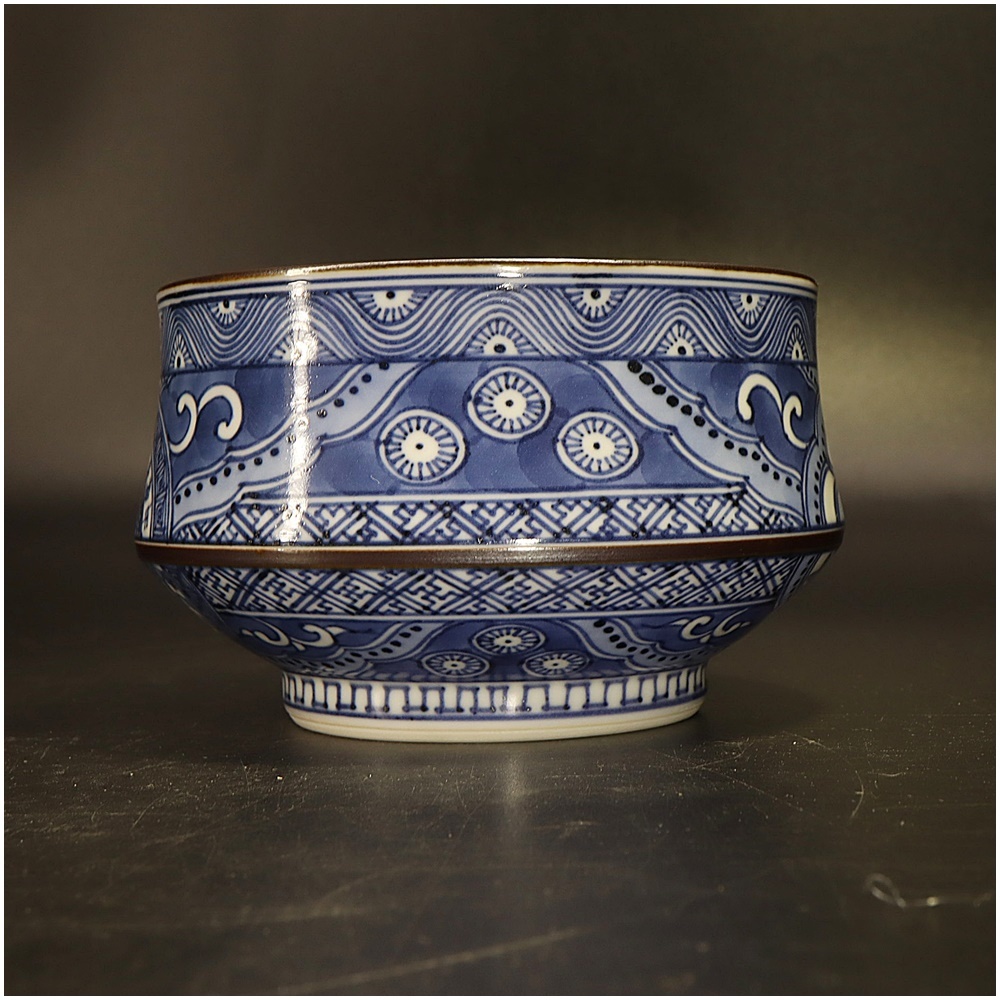 平安一楽】祥瑞写◇茶碗◇五良大甫呉祥瑞造◇共箱◇ 骨董 美術品 