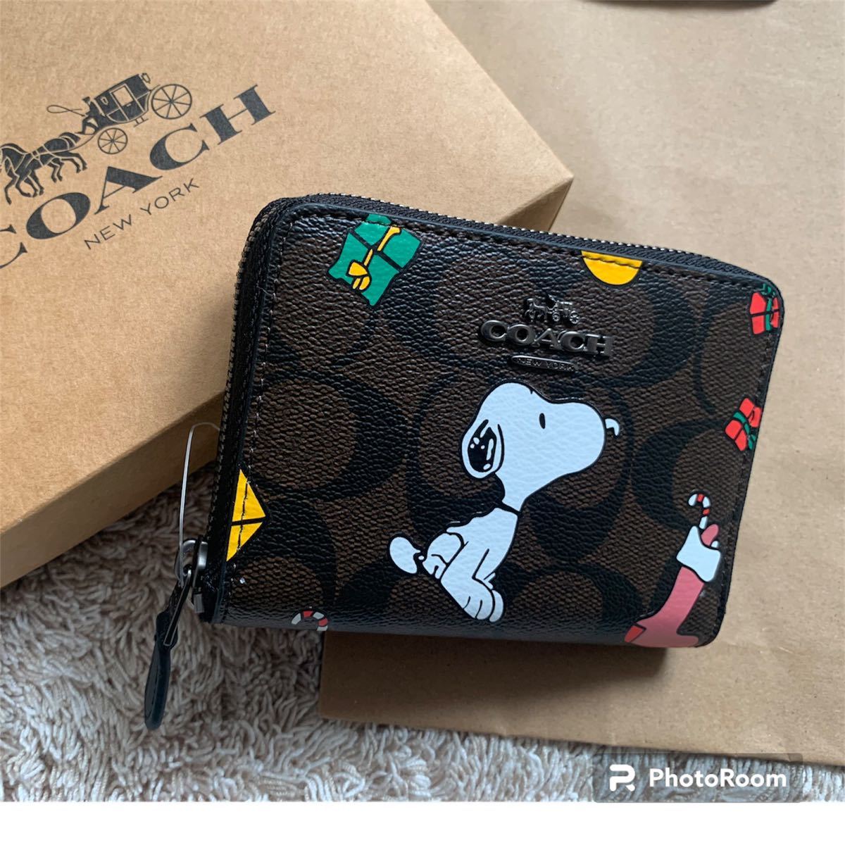 COACH ピーナッツ コラボ シグネチャー スヌーピー ウッドストック