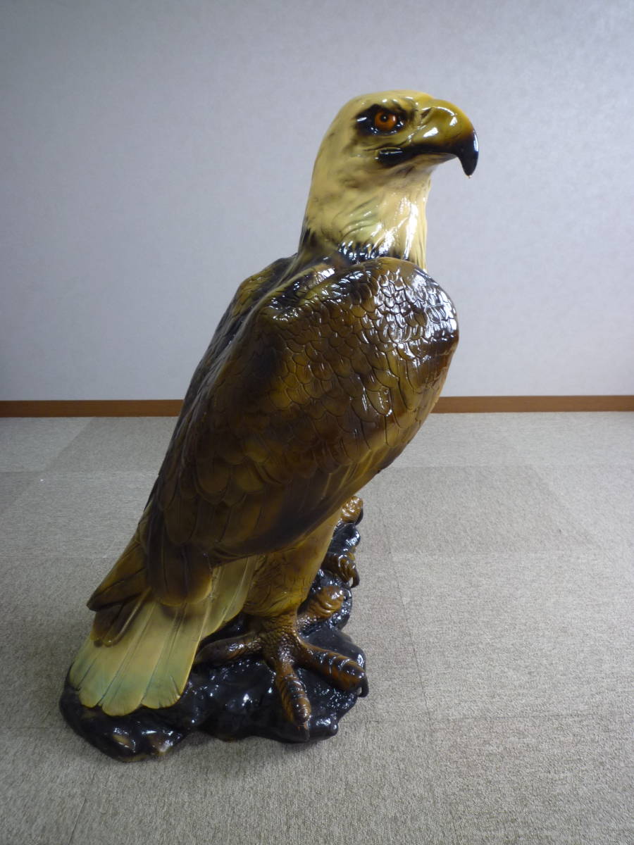 【最終出品】鷲 インテリア 置物 鳥の置物 強化プラスチック製 FRP製 オブジェ 鷲の置物　サイズ|幅40cm×奥行55cm×高さ92cm