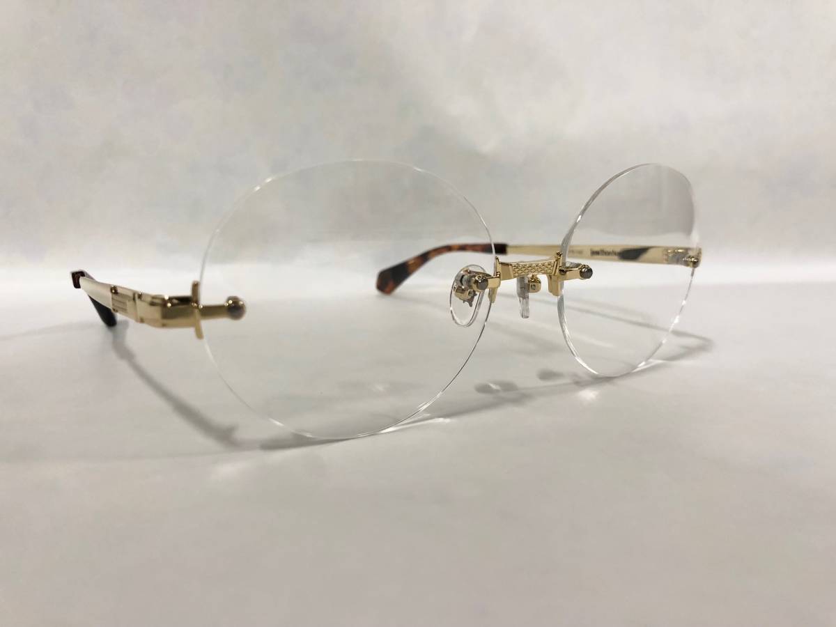新品！未使用！★闇金ウシジマくん レスザンヒューマン コラボ眼鏡★less than human 丑嶋馨モデル ゴールド メガネ 眼鏡