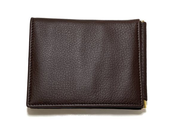 F786】未使用/保管品 BALLY バリー マネークリップ付 二つ折り財布 