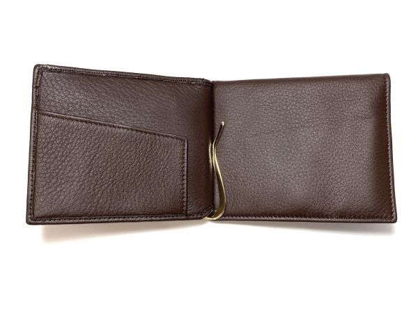 F786】未使用/保管品 BALLY バリー マネークリップ付 二つ折り財布 
