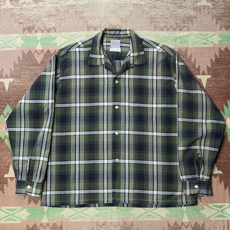 シャドーチェック Brent Galey Lord 50s Box Shirt XL 50年代 オープン 