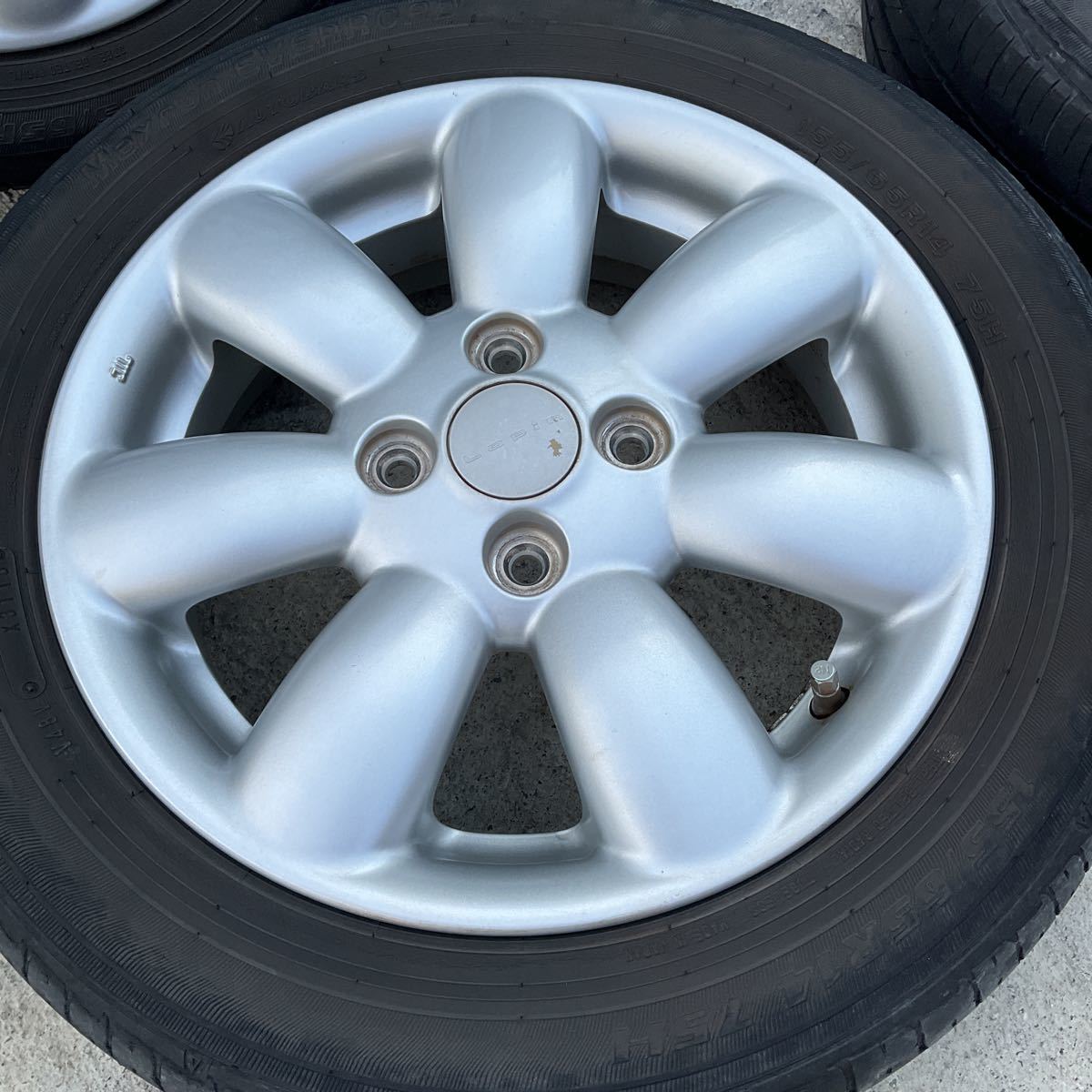 スズキラパンHE22S純正アルミホイール4本セット 14x4.5J +45 4穴