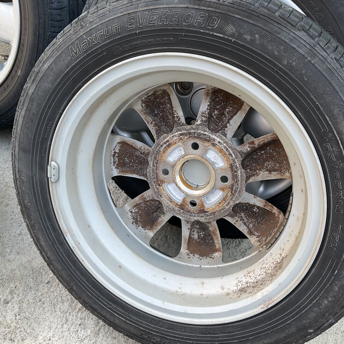 スズキラパンHE22S純正アルミホイール4本セット 14x4.5J +45 4穴