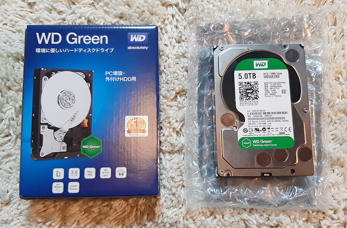WD/Western Digital【WD50EZRX / WD Green】5.0TB・HDD