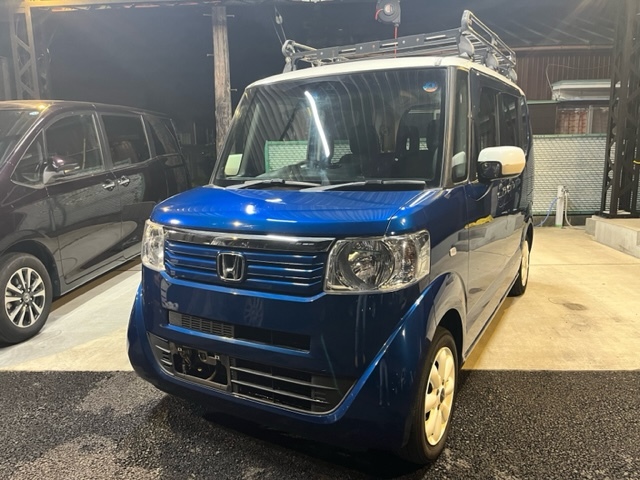 絶好調N BOX＋G Lパッケージ ルーフキャリア付き　外装磨き済み 社外ホイール付き　車検付きは別途4万円
