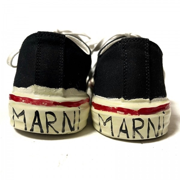 マルニ MARNI スニーカー 36 化学繊維 黒×白 レディース 靴(レディース  