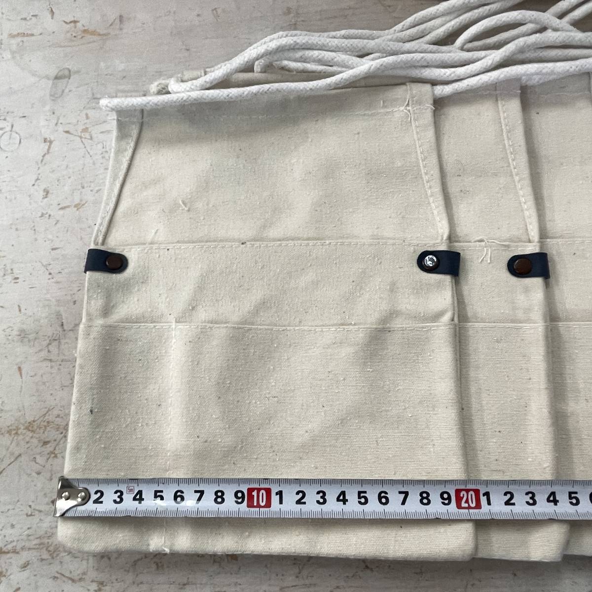 2510 未使用長期保管品 昭和レトロ 帆布 腰袋 工具袋 釘袋 リメイク 