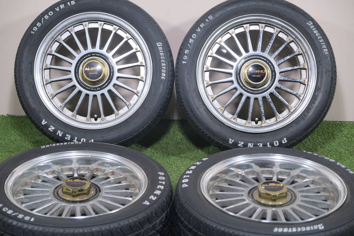 希少!旧車に!!＞Weds ウェッズ ALBINO アルビノ 15in 6.5J+16/+22 