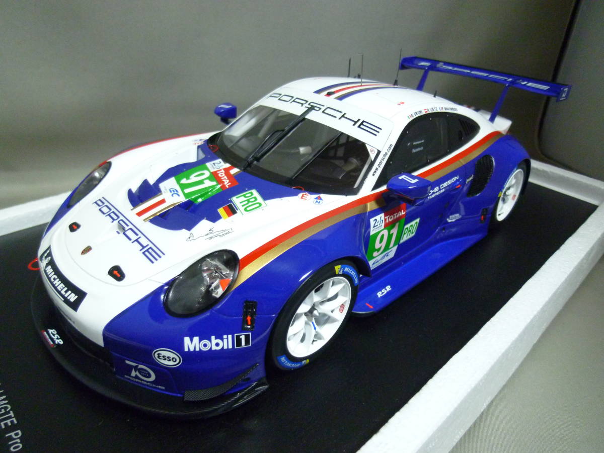 スパーク 1/18 ポルシェ 911 RSR LMGTE PRO ♯91 ルマン24H 2018