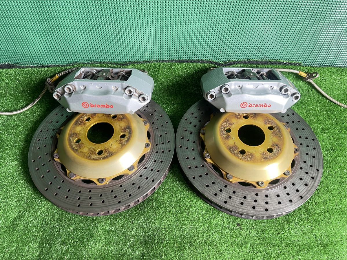 スバル レガシィ BP5/BL5 平成20年 SYMS BREMBO ブレンボ キャリパー F4POT/327mm 2ピース ローター 左右セット 中古