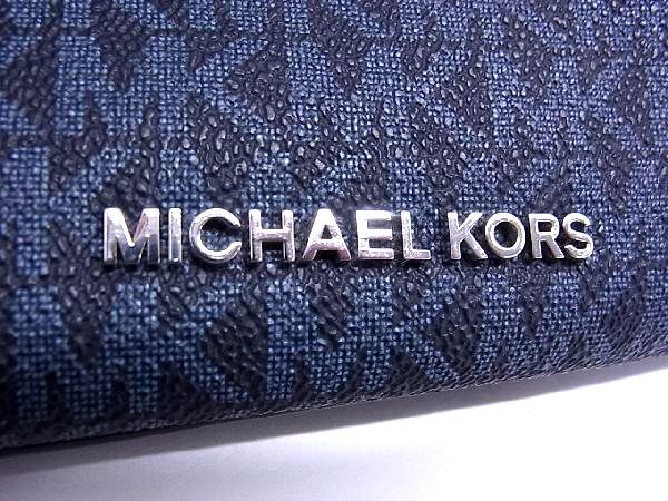 1円□極美品□ MICHAEL KORS マイケルコース MK柄 PVC×レザー