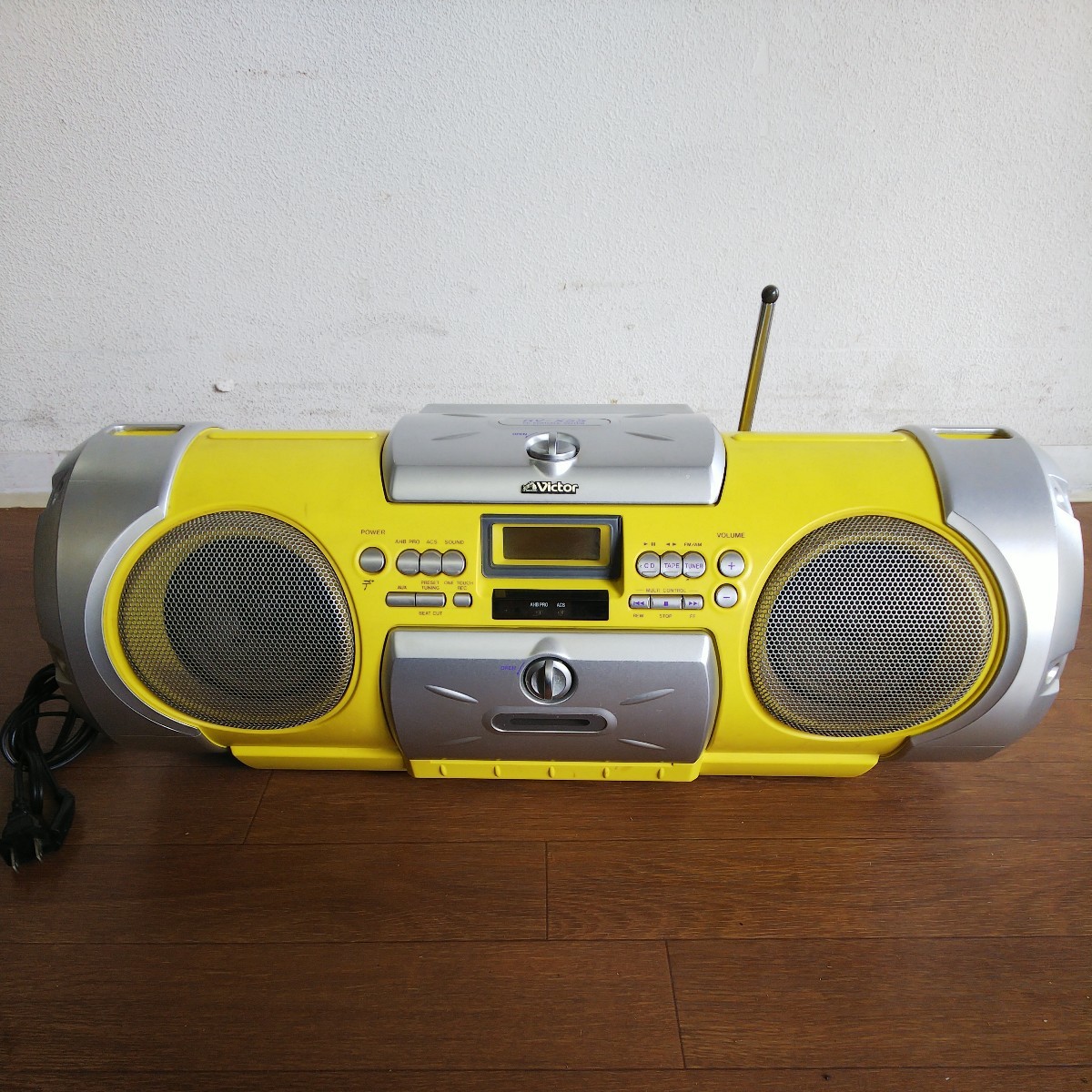 RV-X55 CDラジカセ RV-X55-Y Victor CD×ラジカセ ドラム缶型イエロー