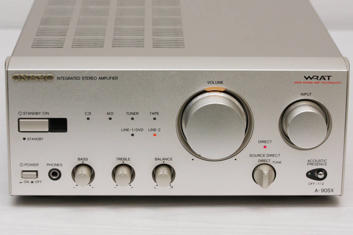 【動作OK！！ 】プリメインアンプ　ONKYO　オンキョー　A-905X ONKYO 【美品】ONKYO／オンキョー プリメインアンプ A-905X 動作OK