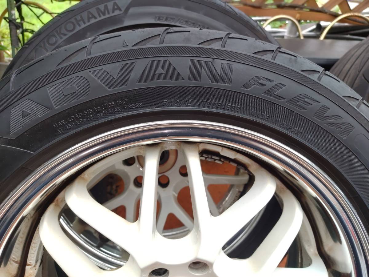 レーシングスパルコ アルミホイールセット 4本 中古 195/55R15 