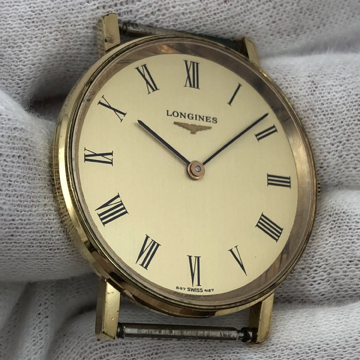 1円～/LONGINES/ロンジン/847 SWISS 4127/2針/ゴールドカラー/手巻き 