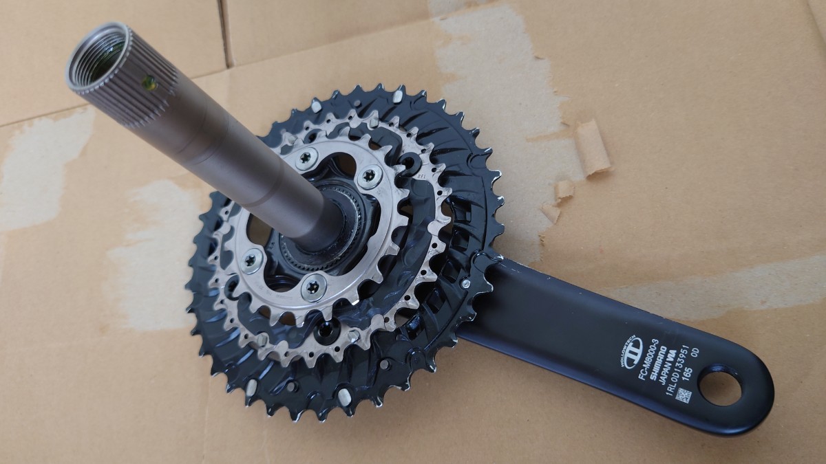 SHIMANO DEORE XT FC-M8000-3 11S 40-30-22T クランクアーム165mm 