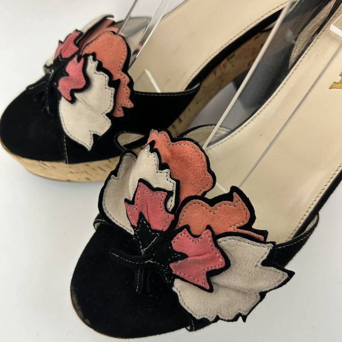☆x144 PRADA プラダ レザー サンダル CAMOSCIO CIPRIA 1X135A 