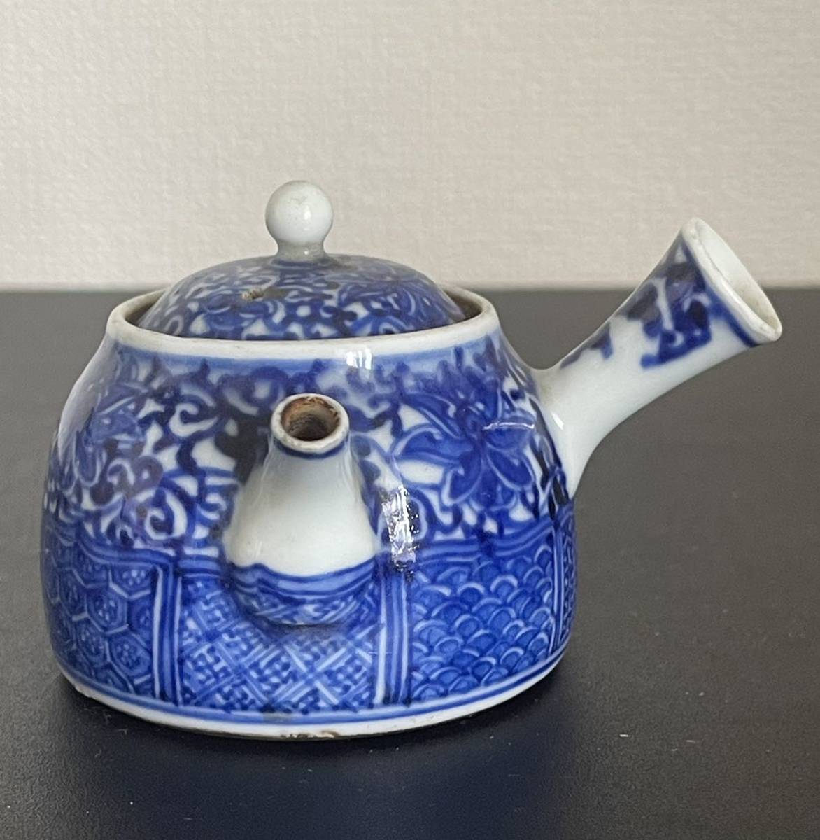 煎茶道具 染付 急須 茶器 茶台 唐物 煎茶 茶道具 茶道 青花 中国美術