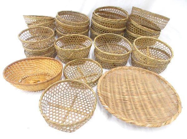 送料300円(税込)□zy967□竹工芸(かご 等) 5種 26点※長期【シンオク