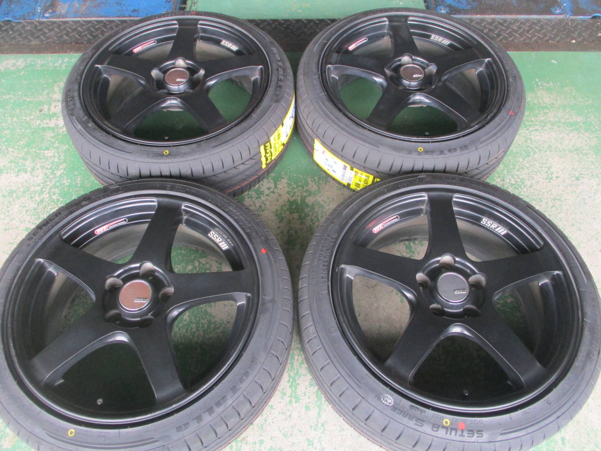中古+未使用】SSR GTV01 17x7J 5H 114.3 +42 4本 1台分 195/45R17 