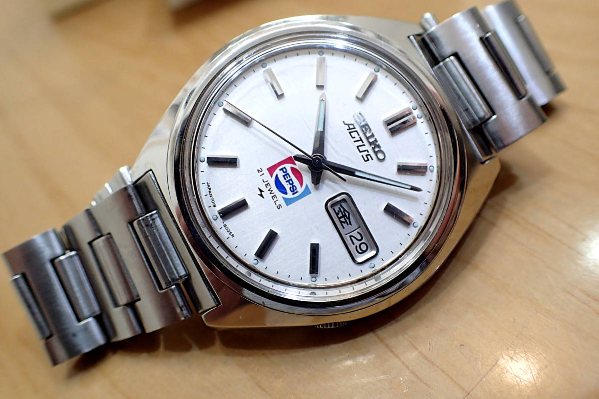 時計店在庫/付属品あり セイコー/SEIKO アクタス ペプシ/ダブルネーム 