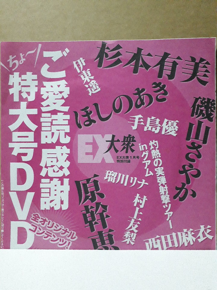 EX大衆 付録DVD 原幹恵 杉本有美 磯山さやか 西田麻衣 手島優 ほしのあき