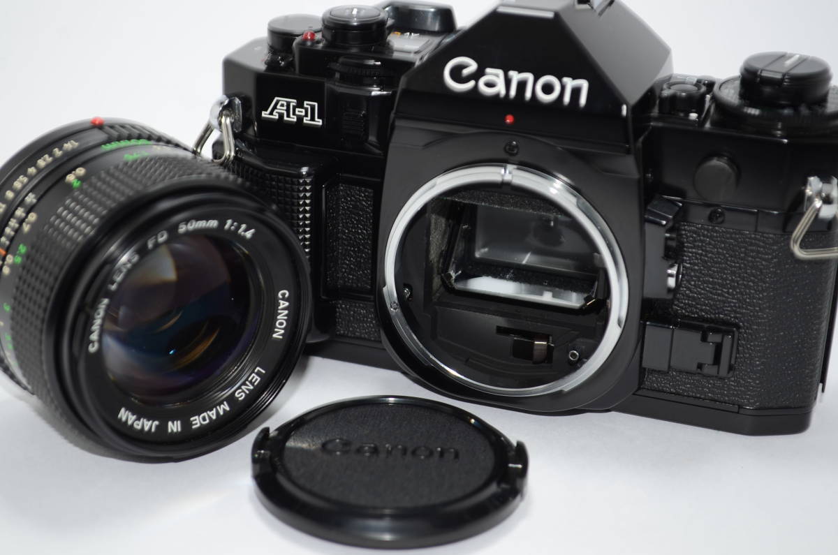 外観特上級】キヤノン Canon A-1 + NEW FD 50mm F1.4 フィルム #t4532