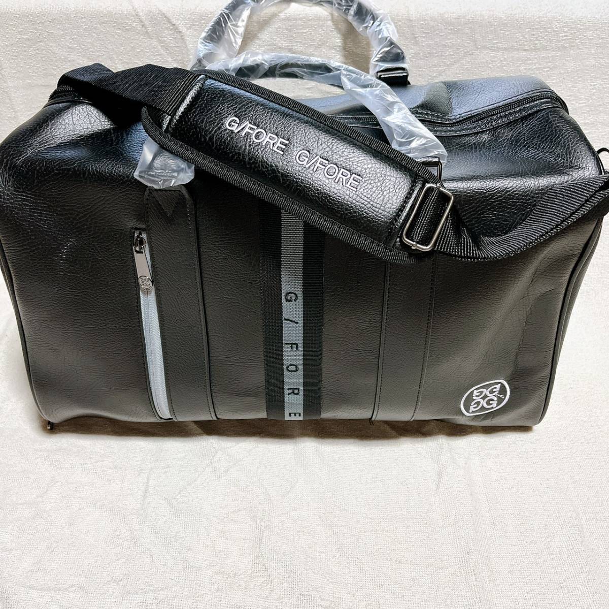 新品 ジーフォア ゴルフボストンバッグ ブラック シューズ収納可 G 