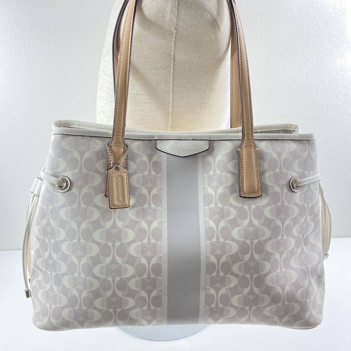 COACH / コーチ F29183 ドローストリング シグネチャー PVC ショルダー 