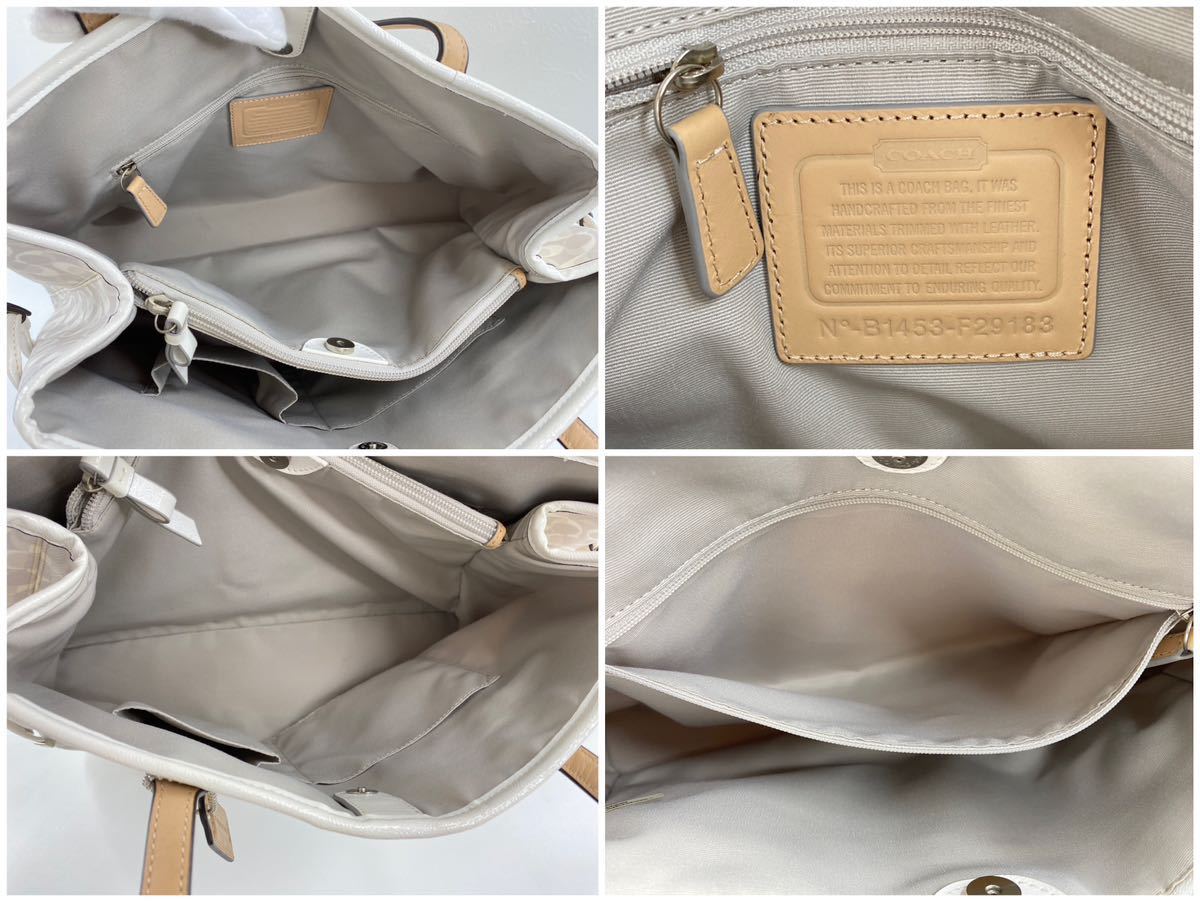 COACH / コーチ F29183 ドローストリング シグネチャー PVC ショルダー 