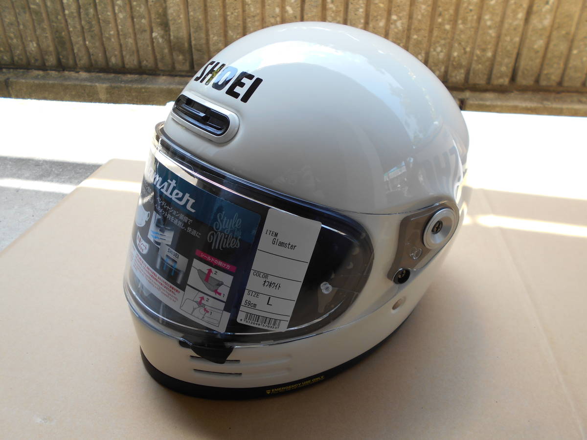 送料無料 SHOEI Glamster Lサイズ 新品 オフホワイト 59～60cm 