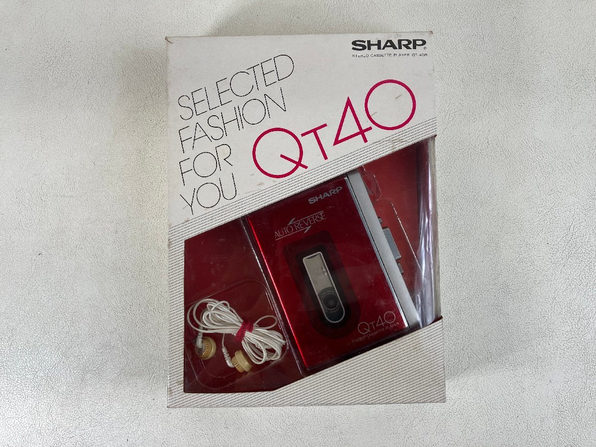 未使用】激レア！ シャープ SHARP QT-40R ステレオカセットプレーヤー
