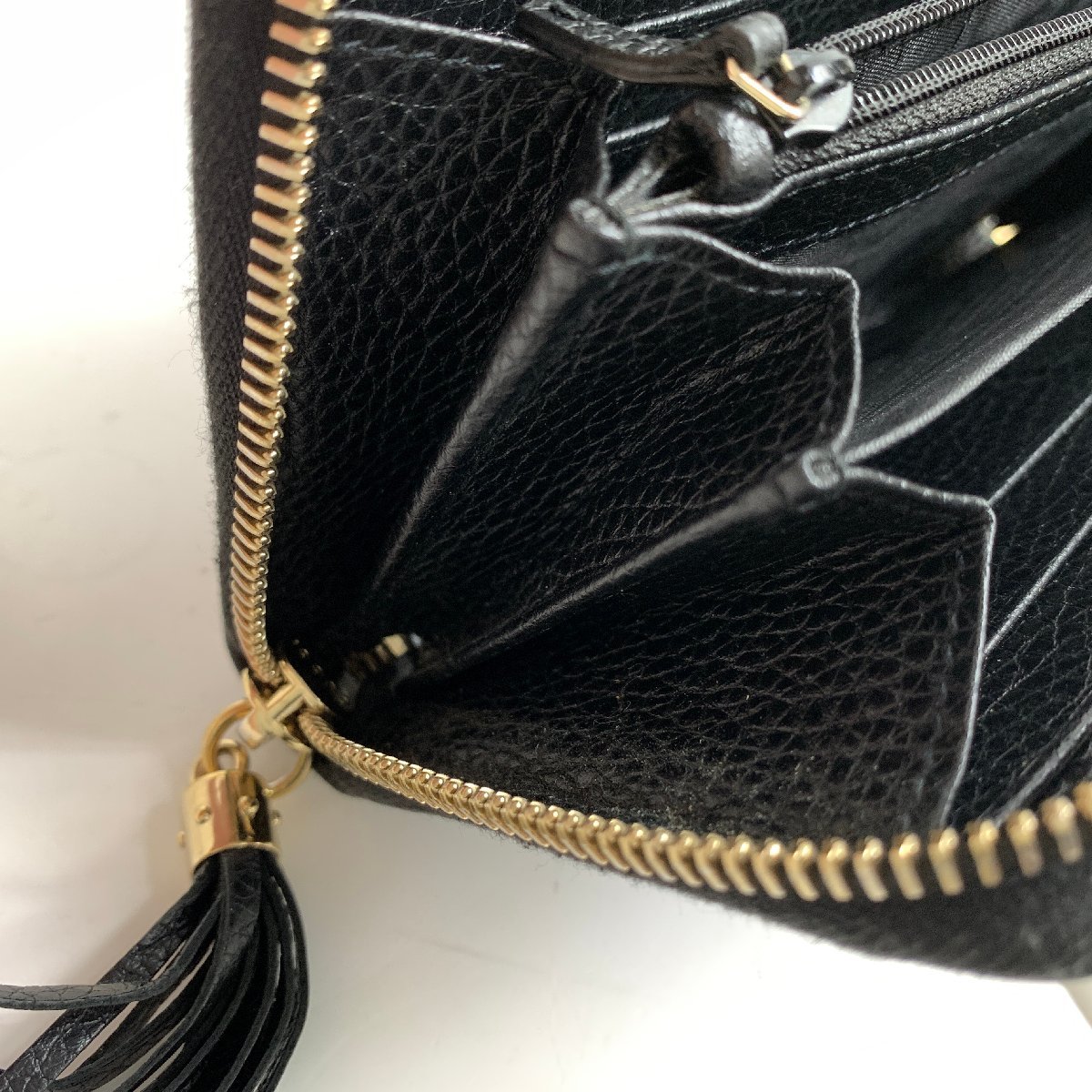 f001 C 美品 GUCCI グッチ ソーホー 長財布 ラウンドファスナー GG 