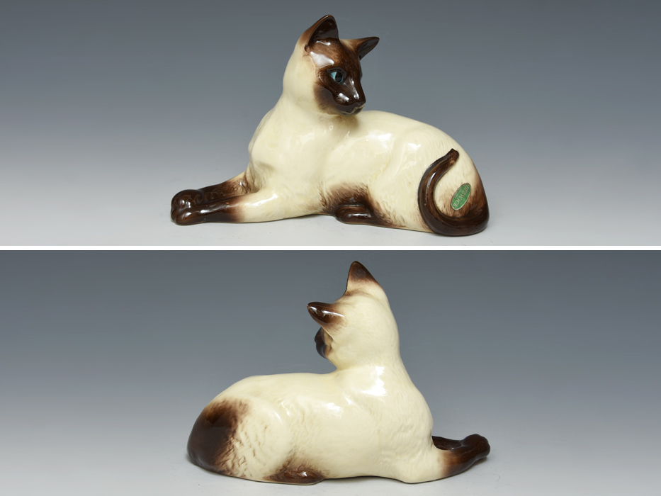 英国 BESWICK ベズウィック ロイヤルドルトン シャム猫 フィギュリン