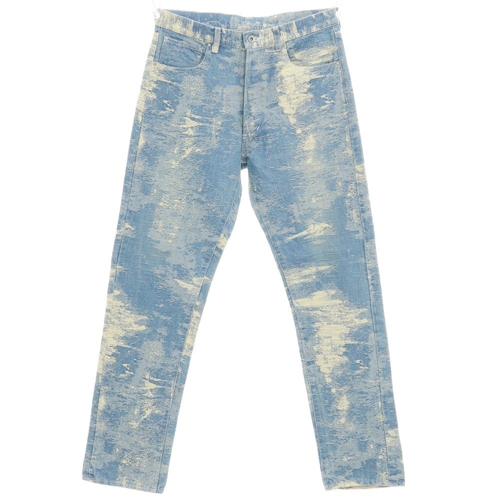 【中古】ターク TAAKK デニムパンツ ジーンズ ブルーxアイボリー【サイズ2】