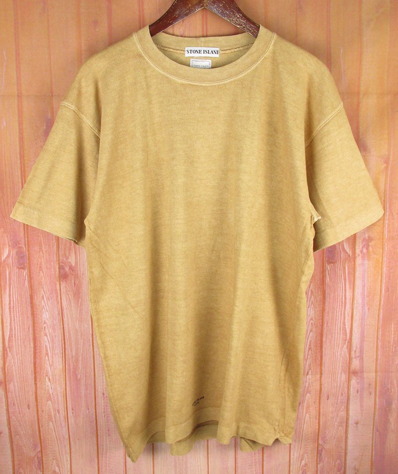 ST9557 STONE ISLAND ストーンアイランドTシャツ M マスタード系 美品（クリックポスト可）