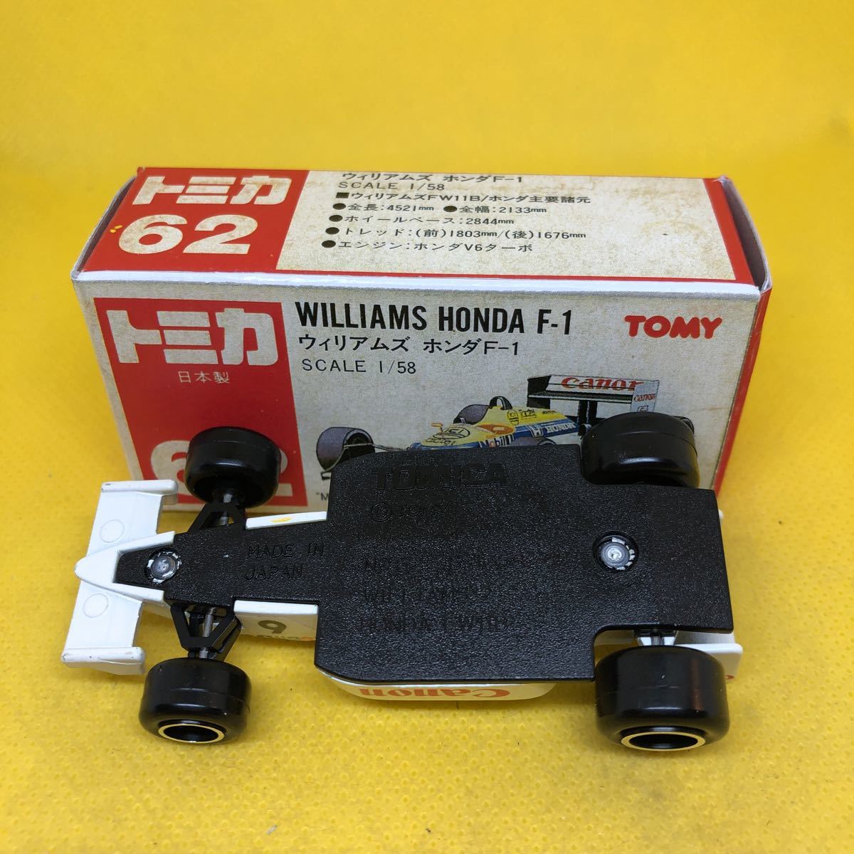 トミカ 絶盤 赤箱 日本製 62 ウィリアムズ ホンダ F-1 ウィリアムズ